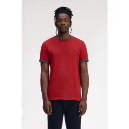 FRED PERRY RINGER MAJICA REDN