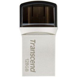 Transcend USB 128GB JetFlash 890S, USB3.1, USB Type-A & Type-C, Ultra slim, Silver ( TS128GJF890S )