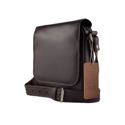 Kožna torba Leather tamno braon