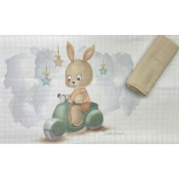 Muslin tetra pelene za bebe 2u1 Zeka na motoru Mint