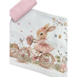 Muslin tetra pelene za bebe 2u1 Zeka Rozi