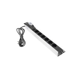 220V razvodni PDU panel 19/1U sa 6 utičnih mesta,kabl 2.5m Mirsan MR.PRZ6S.SC