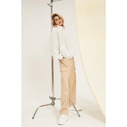 Marisse Women's Sweatshirt L-Bl-4318 Off White