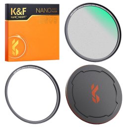 K&F Concept Nano-X Magnetic Black Mist Filter 1/4 with Adapter Ring & Lens Cap (82mm) SKU.1824