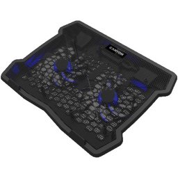 Canyon cooling stand dual-fan with 2x2.0 USB hub, support up to 10"-15.6" laptop, ABS plastic and iron, Fans dimension:125*125*15mm(2pcs),