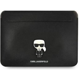 Torba za laptop Karl Lagerfeld Sleeve Saffiano Ikonik 16." crna (KLCS16PISFBK)