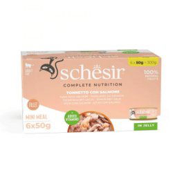 Schesir Hrana za Mačke Multipack Tuna i Losos Jelly u Želeu 6×50g