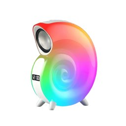 STONA LED RGB PUNJIVA LAMPA SA BLUETOOTH ZVUČNIKOM ŠKOLJKA BELA MINI PROSTO