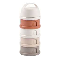 BEABA posuda za mleko u prahu/hranu, 4kom, Cotton white/Terracotta