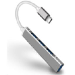 Stars Solutions USB HUB Stars Solutions 4 porta USB-C na USB 3.1 sivi