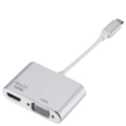 Stars Solutions USB-C na HDMI/VGA sivi Adapter