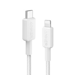 Anker 322 usb-c to lightning (cable 3ft) white