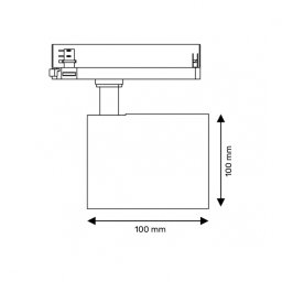 DAWN LED REF SINSKI XS-32 32W 3000K BELI TROFAZNI