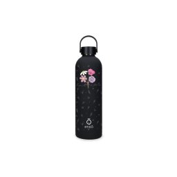 ENSO FULL OF FLOWERS dečiji termos 750 ml - crna