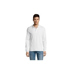 WINTER II muška polo majica sa dugim rukavima - bela, M