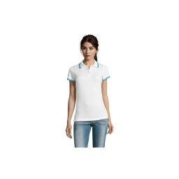PASADENA WOMEN ženska polo majica sa kratkim rukavima - bela/aqua, XXL