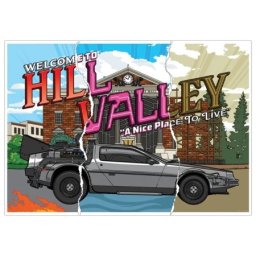 Fanattik Back to the Future 40th Anniversary Hill Valley Art Print ( 070959 )