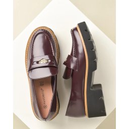 Mokasine na debelom đonu L282527 bordo