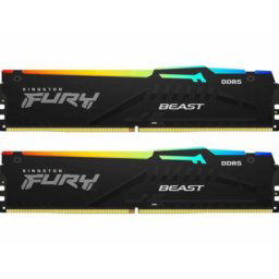 Kingston kf560c36bbeak2/64 fury beast 64gb(2x32gb)/dimm/ddr5/6000mhz/crna memorija ( KF560C36BBEAK2-64 )