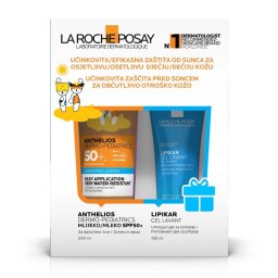 LA ROCHE POSAY ANTHELIOS BOX ANTHELIOS MLEKO ZA DECU + LIPIKAR GEL LAVANT