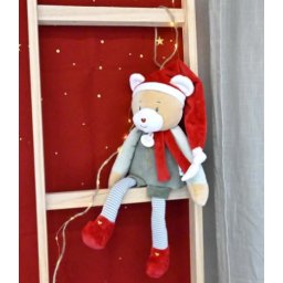 Doudou Novogodišnji plišani meda 40 cm ( DC4257 )