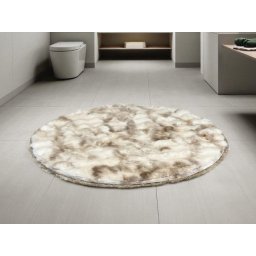 Okrugla Prostirka za kupatilo fi 100cm Bež/Braon boja ( VLK000198-bezbraonboja )