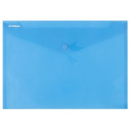 Fascikla koverta s dugmetom A4 pp Donau 8544001PL-10 providno plava