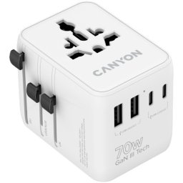 Canyon Travel Adapter OnTour 70 EU/UK/US/AUS 70W White ( CNS-TA70W1006W )