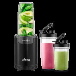 Ufesa blender Nutriboom, crni, 3 posude, snaga 900W