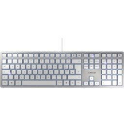 Cherry KC-6000 slim tastatura, YU, bela/srebrna ( 2822 )