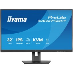 Iiyama 32" IPS panel, 2560x1440, 350 cd/m2, USB-C Dock (LAN/95W PD/DP-OUT, KVM), USB 3x3.2+1xC, 1ms ( XUB3297QSNP-B1 )