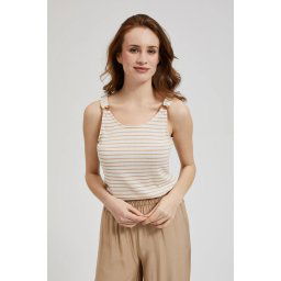 Women's tank top MOODO - ecru white/beige