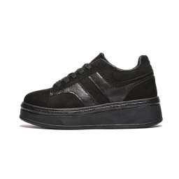 L182534BLK - Ženske patike crne velur