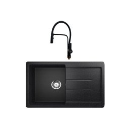 Set: Granitna sudopera Ulgran U507 + slavina SanDonna Andra Total Black