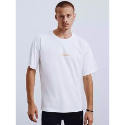 T-shirt męski z nadrukiem biały Dstreet