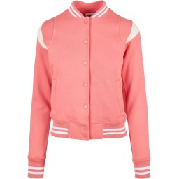 Women's inset jacket College Sweat Jacket light pink/white sand