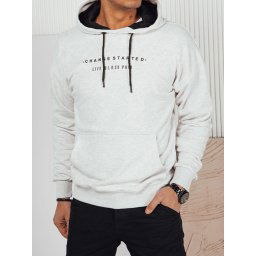 Bluza męska z nadrukiem jasnoszara Dstreet