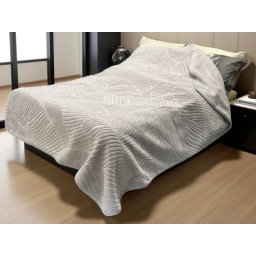 Ćebe 160x220cm Merinos List siva boja ( VLK000394-a1listsiva )