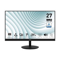 MSI MP271A PRO Monitor 27", Flat FHD, IPS, 100Hz, HDMI/DP/VGA, Crni