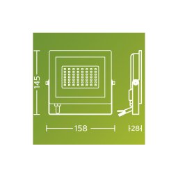 LED REFLEKTOR 30W NW 5000K PRIRODNO BELA IP65 LOIS CRNI PHILIPS