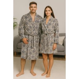 Ready Bade mantil - Sivo teget sa zvezdama (S, M, L, XL, XXL)