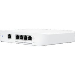 Ubiquiti layer 2 switch with (4) 10GbE RJ45 ports and (1) GbE, 802.3at PoE+ RJ45 input.The Switch Flex XG (USW Flex XG) is a fully managed,