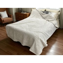 Ćebe Merinos 220x160cm A6 List Bež boja ( VLK000394-A6bezlist )