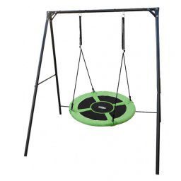 Double Fun Gnezdo - velika ljuljaška za decu - crna metalna konstrukcija 120x160x200