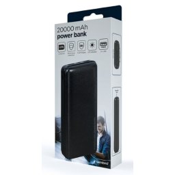 PB20-02 Gembird Power bank 20000mAh 2xUSB, LED