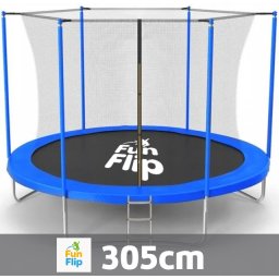 Fun Flip Trambolina 305cm sa unutrašnjom sigurnosnom mrežom - 150 kg nosivosti ( FF-305-BL-IN )