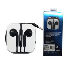 Xwave Slušalice za mobilni sa mikrofonom/stereo/3.5mm jack/kabl 1.3 m/IPHONE EARBUD OBLIK/box/crna ( E-500M black )
