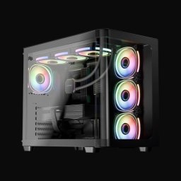 Lc power gaming 8001w-on pro-storm light 4x120mm argb fan 1xusb3.0 2xusb2.0 1xusb3.0 type-c white Tower ( 24611 )