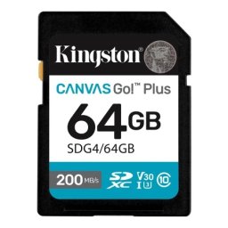 Kingston SDG4/64GB class 10 200Mbs/100MBs SD Card 64B
