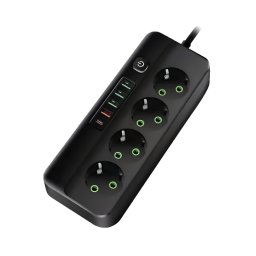 Produžni kabl 4xšuko+4xUSB-A+1xUSB-C sa prekidačem 2.0m